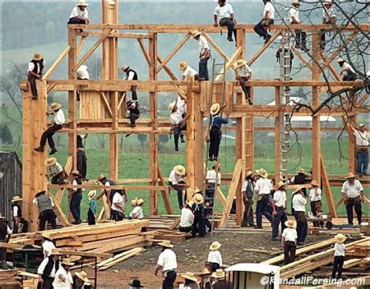 The Communal Strength Of Amish Barn Lifting