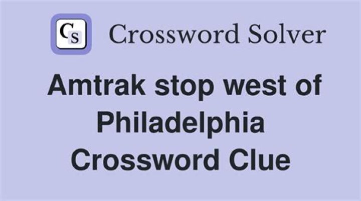 Crosswords: Amtrak Stop