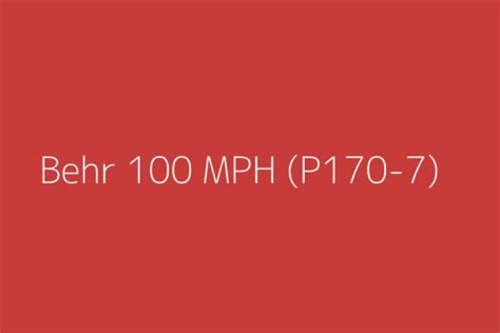 Discover Lightning-Fast Performance: Behr 100 MPH
