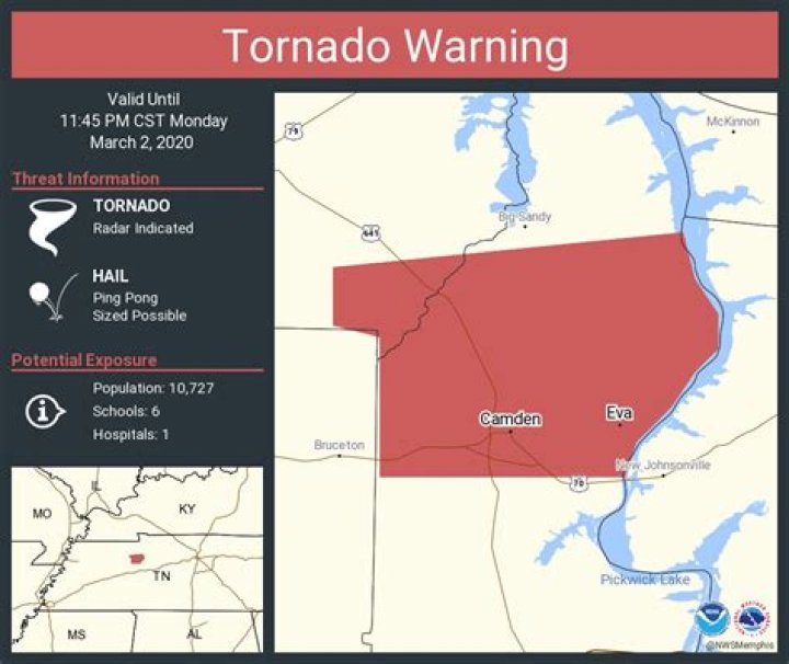 Camden, Tennessee Tornado Aftermath And Devastation
