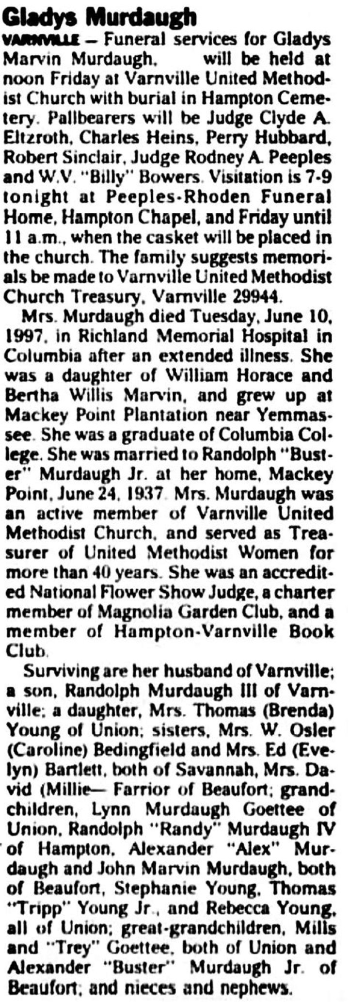 Gladys Marvin Murdaugh: An Astonishing Unveiling Of Tragedy