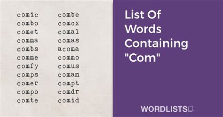 Comprehensive List Of Words Around 