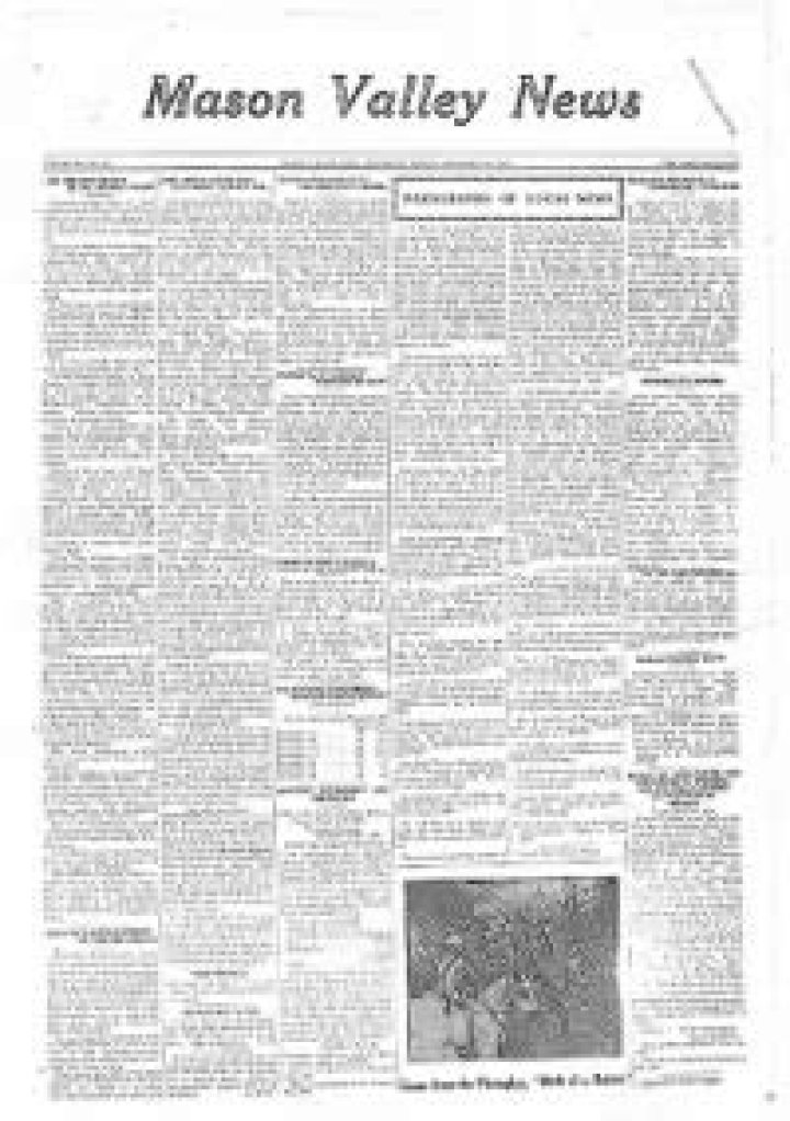 Mason Valley Newspaper: Local News And Information