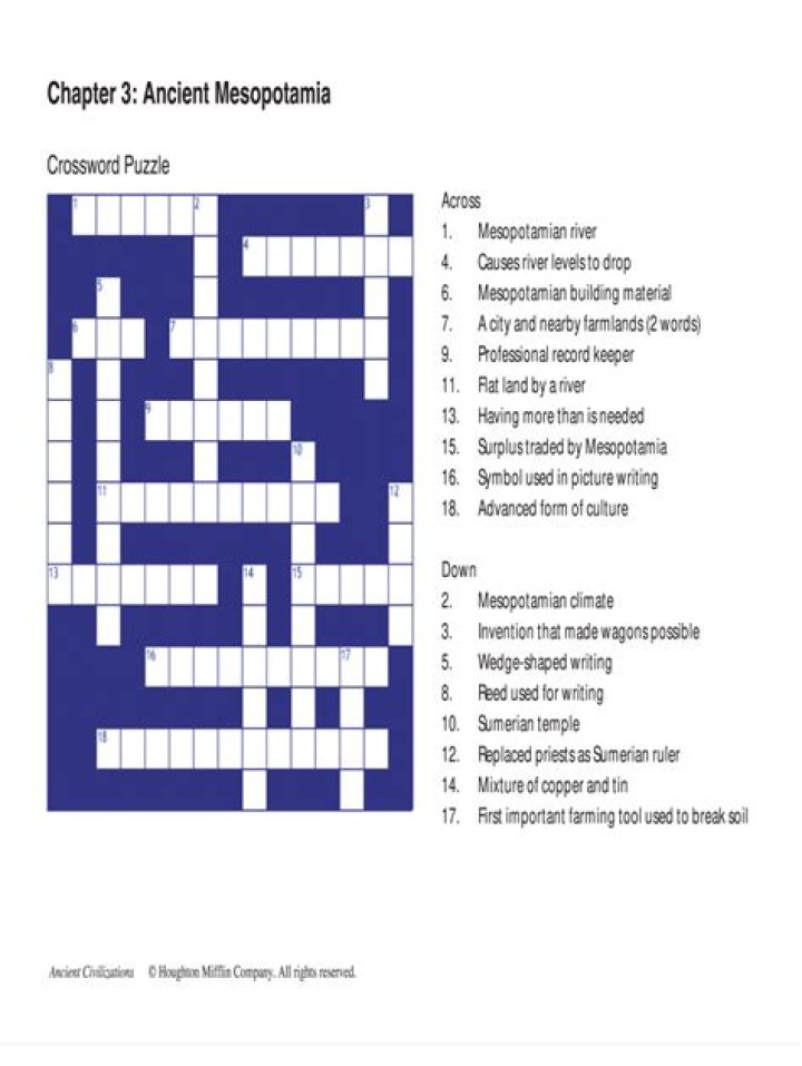 Discover Mesopotamia Crossword Answers: A Comprehensive Guide