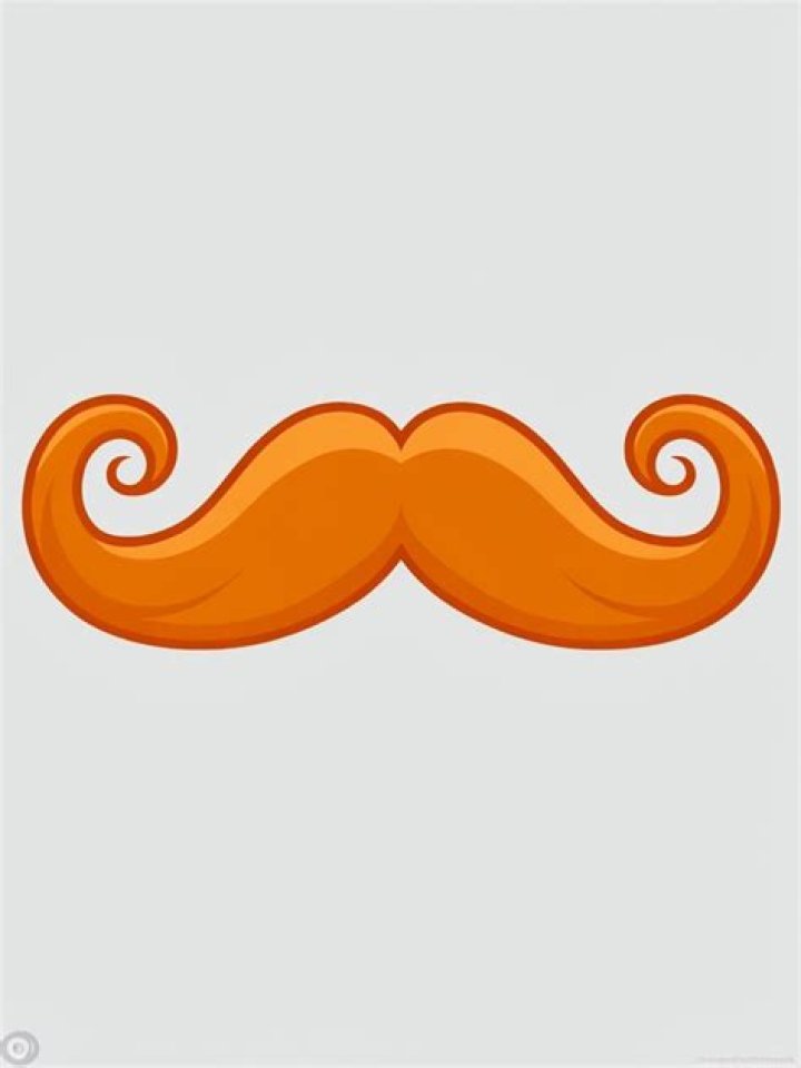 Striking Orange Mustache Cartoons: A Visual Delight
