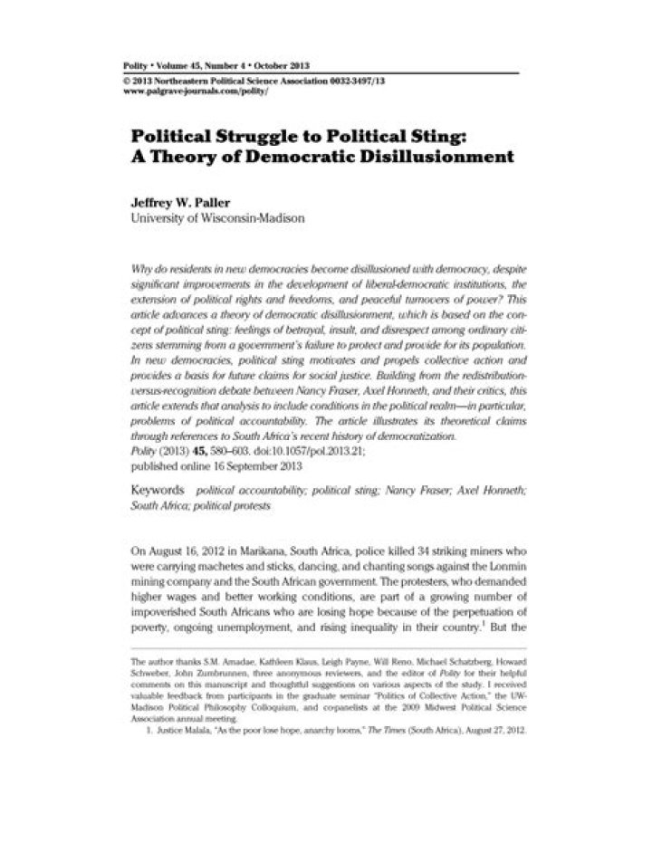 The Growing Tide Of Political Disillusionment: Causes And Consequences